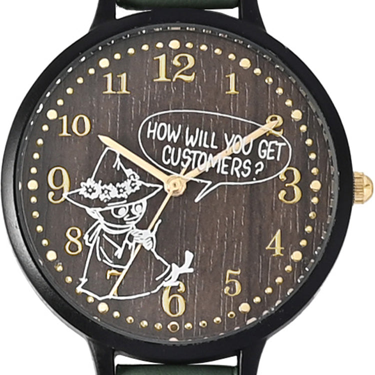 ガラスプリントウォッチ（スナフキン/GR）MOM024-4【航空便不可】