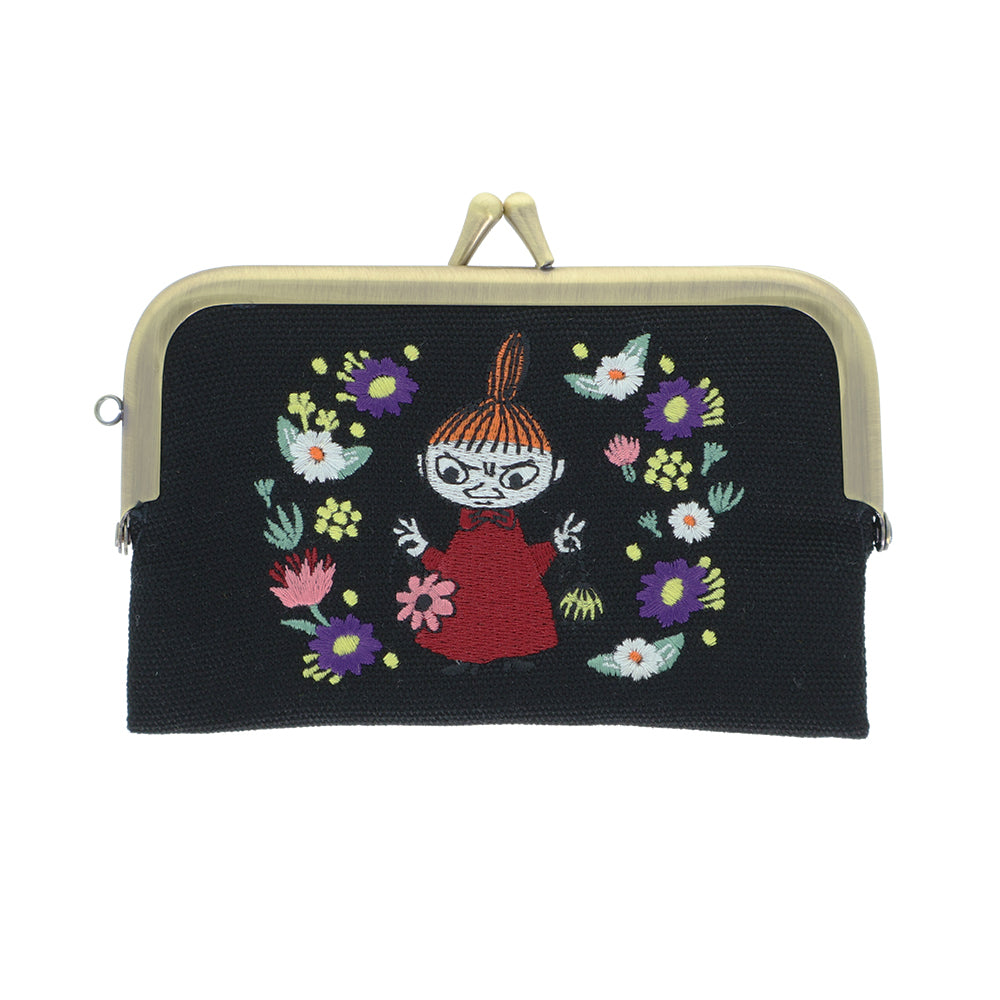刺しゅうがま口ケース（リトルミイ/ブラック）S2340267 - MOOMIN SHOP