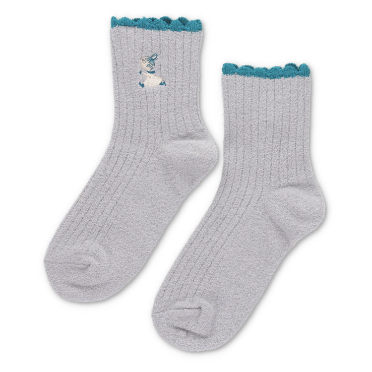 ロークルー ベロアリブソックス（FIRST SNOW/リトルミイ刺しゅう