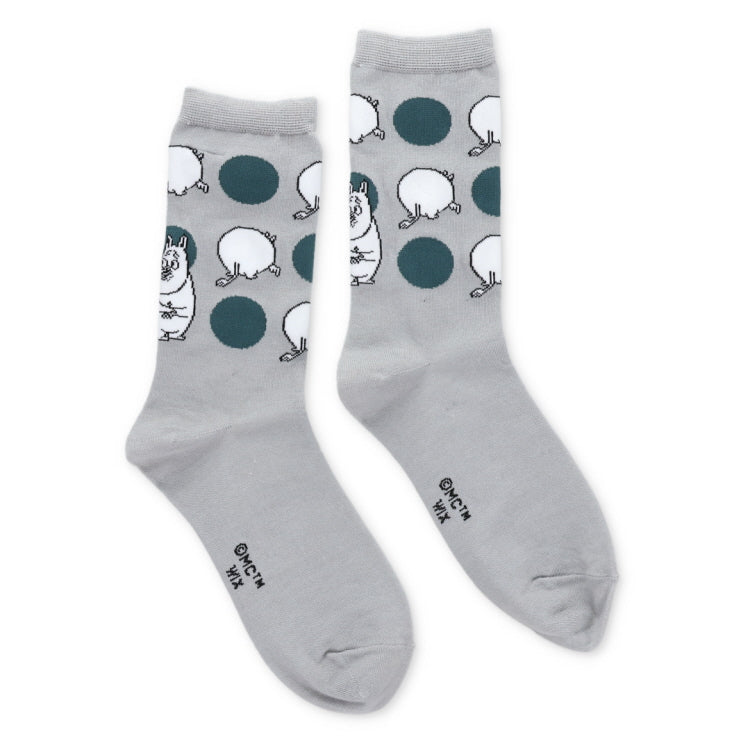 クルーソックス（ムーミンおしり/ミディアムグレー）MNL754511-003