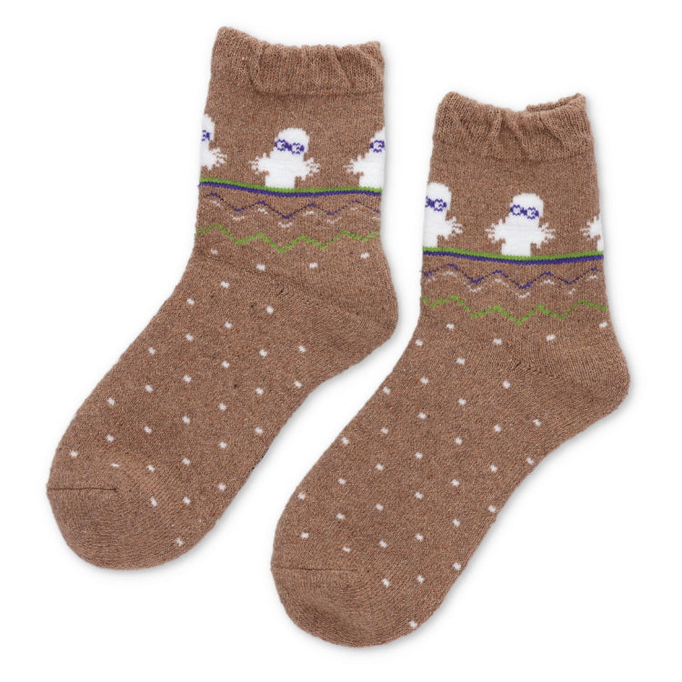 ロークルーソックス（ニョロニョロ/ノルディック/ブラウン）MNL753514-011