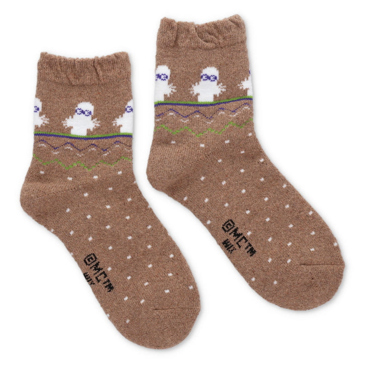 ロークルーソックス（ニョロニョロ/ノルディック/ブラウン）MNL753514-011