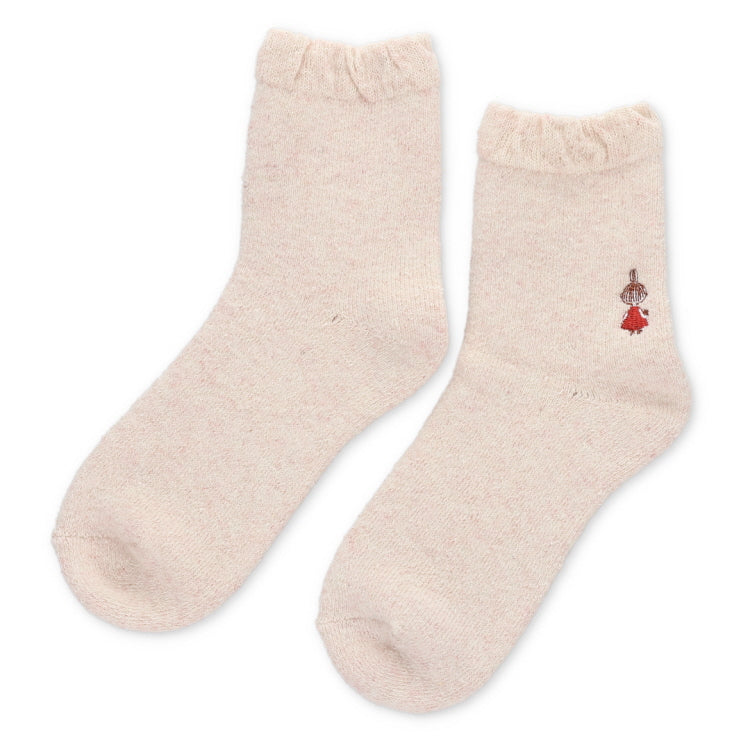ロークルーソックス（リトルミイ刺しゅう/オフホワイト）MNL753512-007