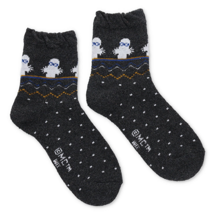 ロークルーソックス（ニョロニョロ/ノルディック/ブラック）MNL753514-001