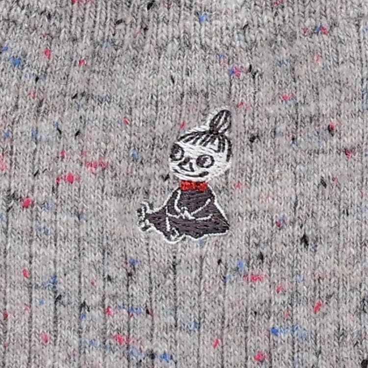 ロークルーリブソックス（リトルミイ刺しゅう/ミディアムグレー）MNL453501-003