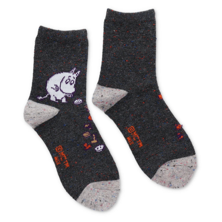ロークルーソックス（ムーミン/チャコール）MNL453503-002