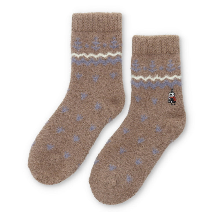 フェザーホームソックス（リトルミイ/ノルディック/ブラウン）MNL454512-011