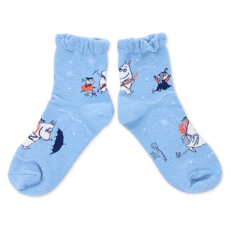 ロークルーベロアソックス（SNOWY WAY HOME/ブルー）MNL453549-035