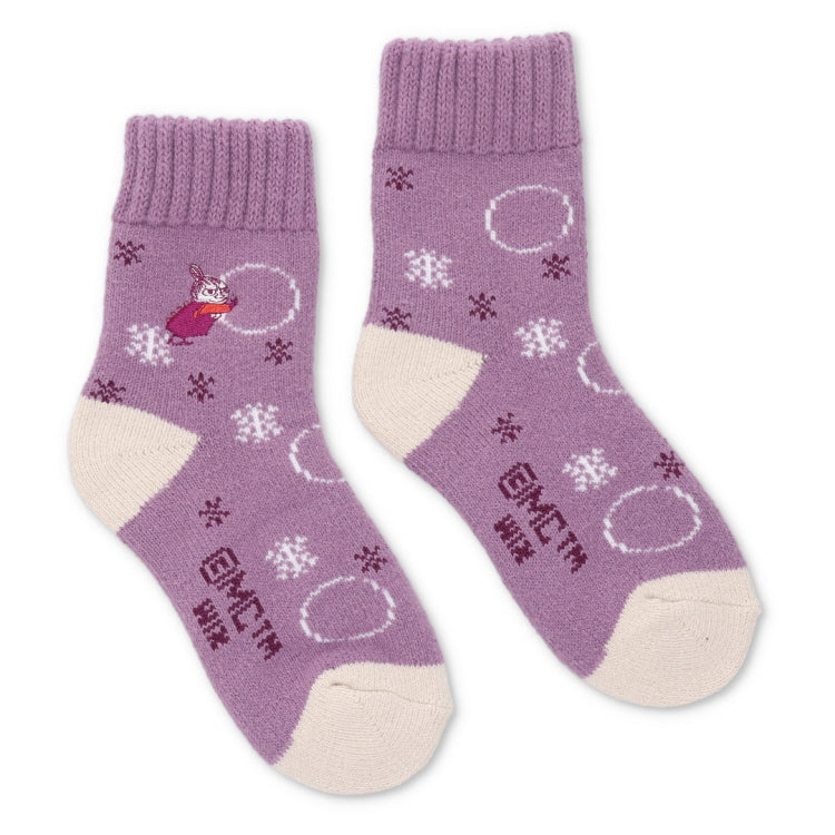 パイルホームソックス（SNOWY WAY HOME/リトルミイ刺しゅう/ラベンダー）MNL454553-062