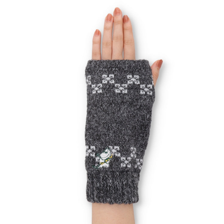 アームウォーマー（SNOWY WAY HOME/ムーミン刺しゅう/ブラック）MNG450555-001