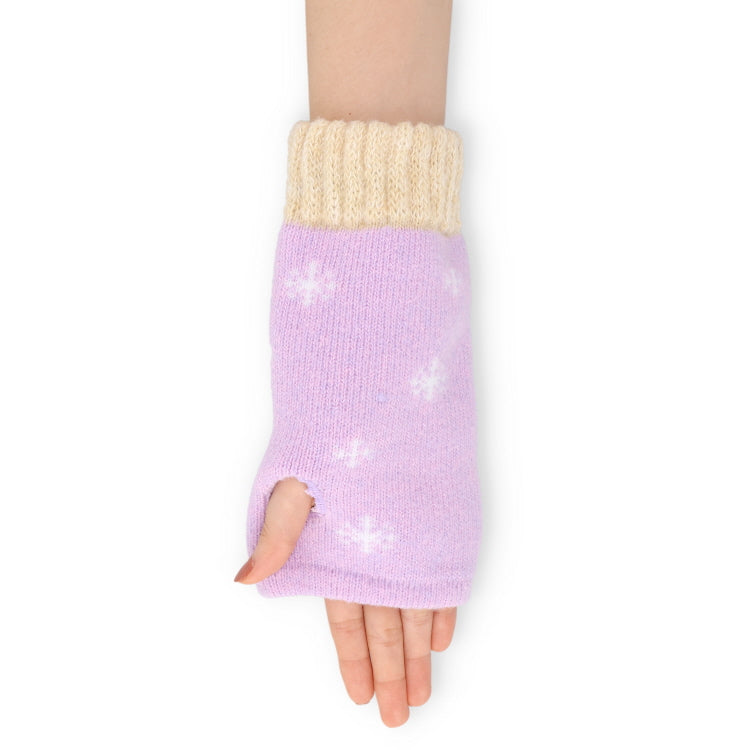 アームウォーマー（SNOWY WAY HOME/リトルミイ刺しゅう/ラベンダー