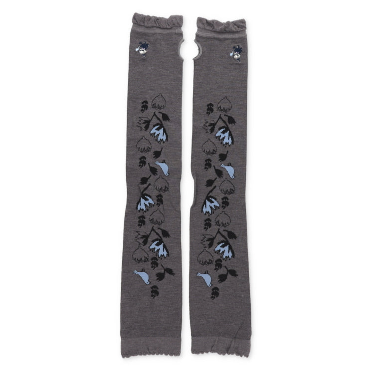 UVカット冷感アームカバー（リトルミイ刺繍/チャコール）MNG260282-002