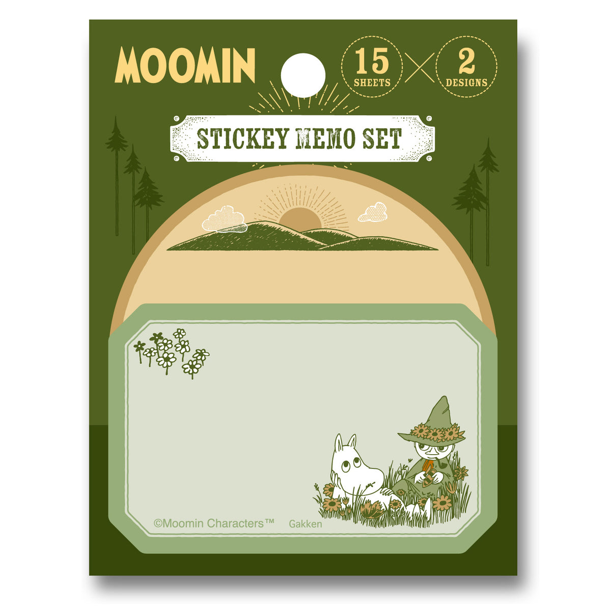 付箋セット（アウトドア/スナフキン＆ムーミン/GR）AM04863