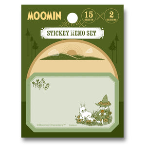 付箋セット（アウトドア/スナフキン＆ムーミン/GR）AM04863 - MOOMIN SHOP