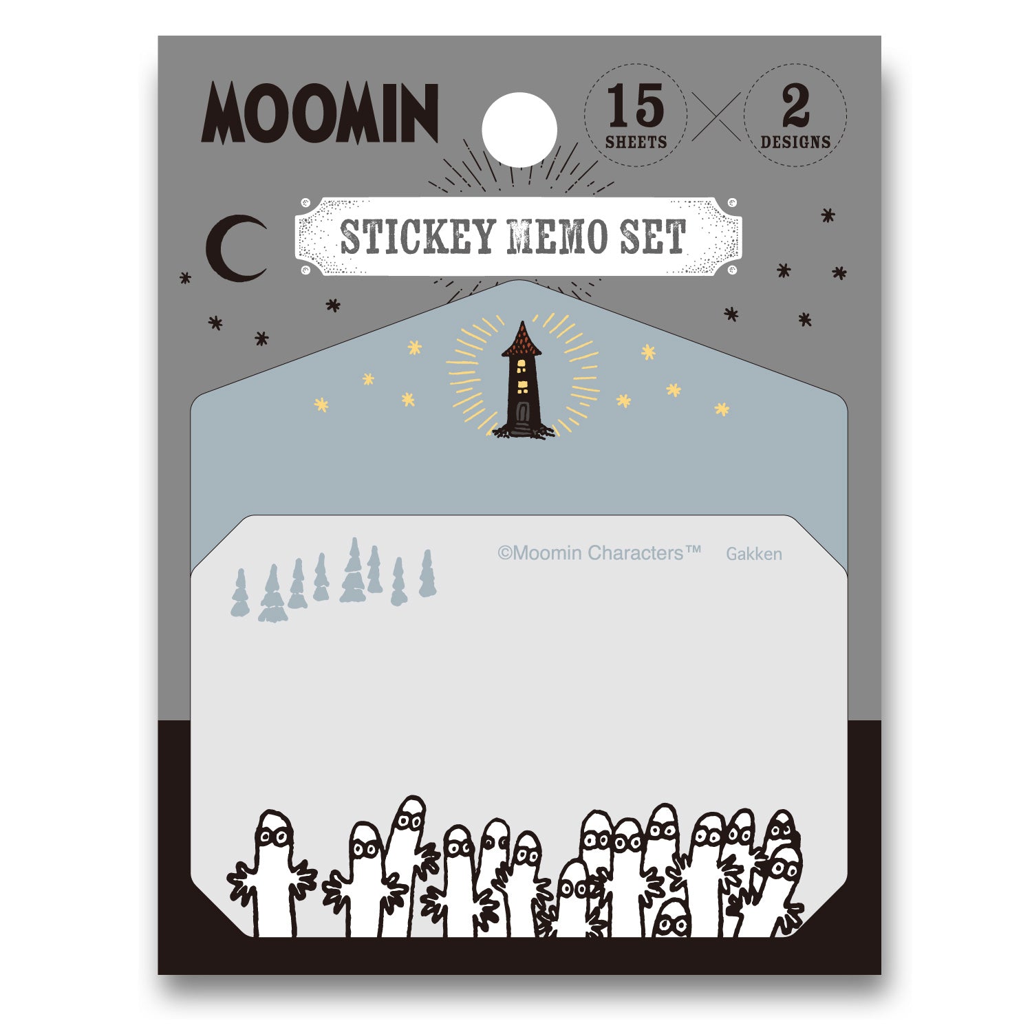 付箋セット（アウトドア/ニョロニョロ/GY）AM04865 - MOOMIN SHOP
