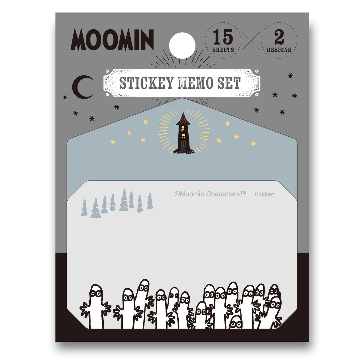 付箋セット（アウトドア/ニョロニョロ/GY）AM04865