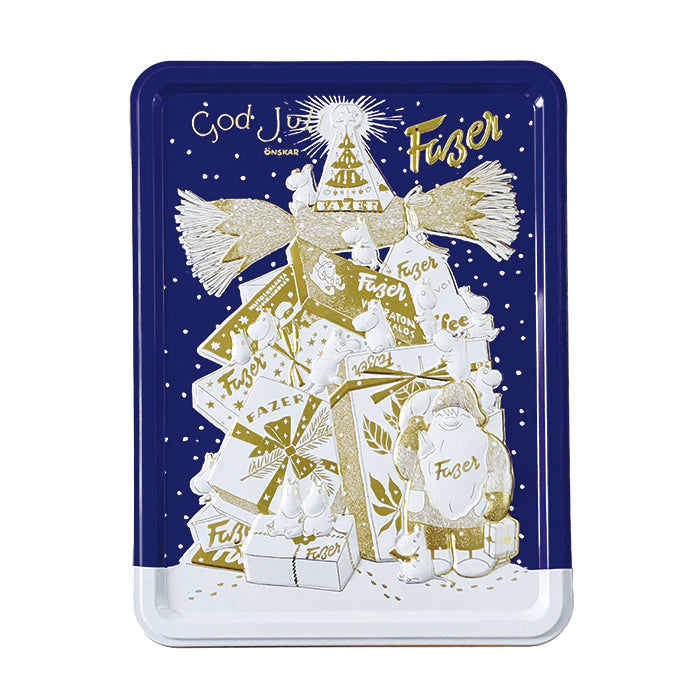 Fazer GodJulデザイン缶入りチョコレート（ブルー）FAZ170172※