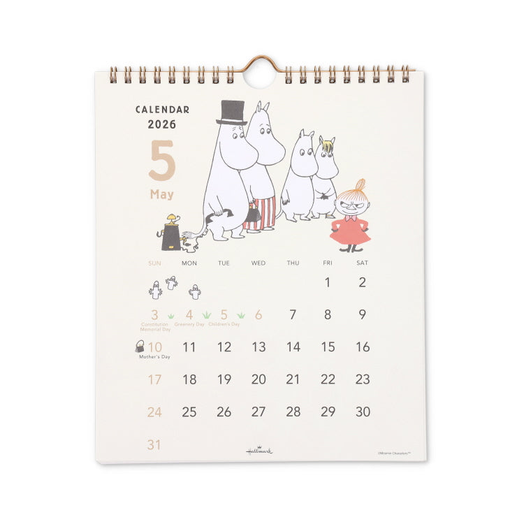 壁掛けカレンダー小（リトルミイ）845445【2026年1月始まり】▲SALE