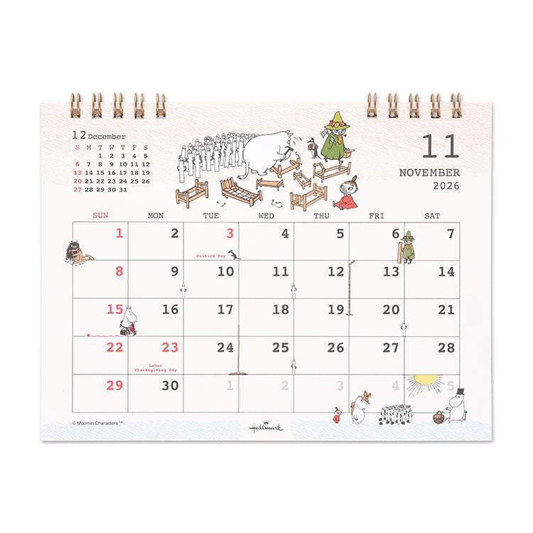 卓上カレンダー（リトルミイ）845506【2026年1月始まり】