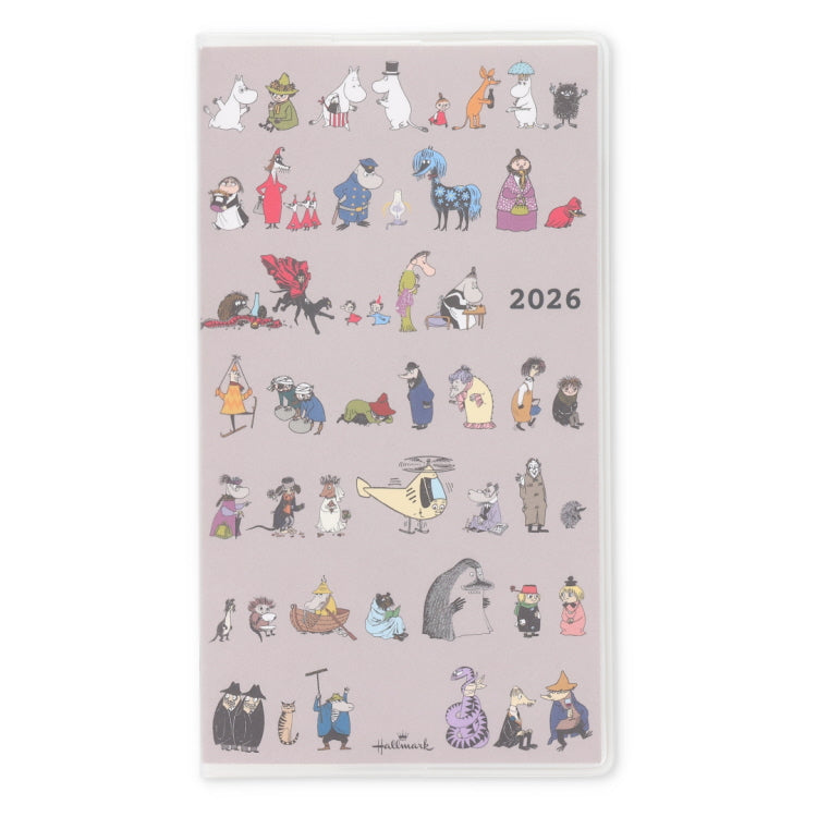 ムーミン グッズ スリムマンスリーダイアリー（80th ALL STARS/仲間たち）845803【2025年10月始まり】