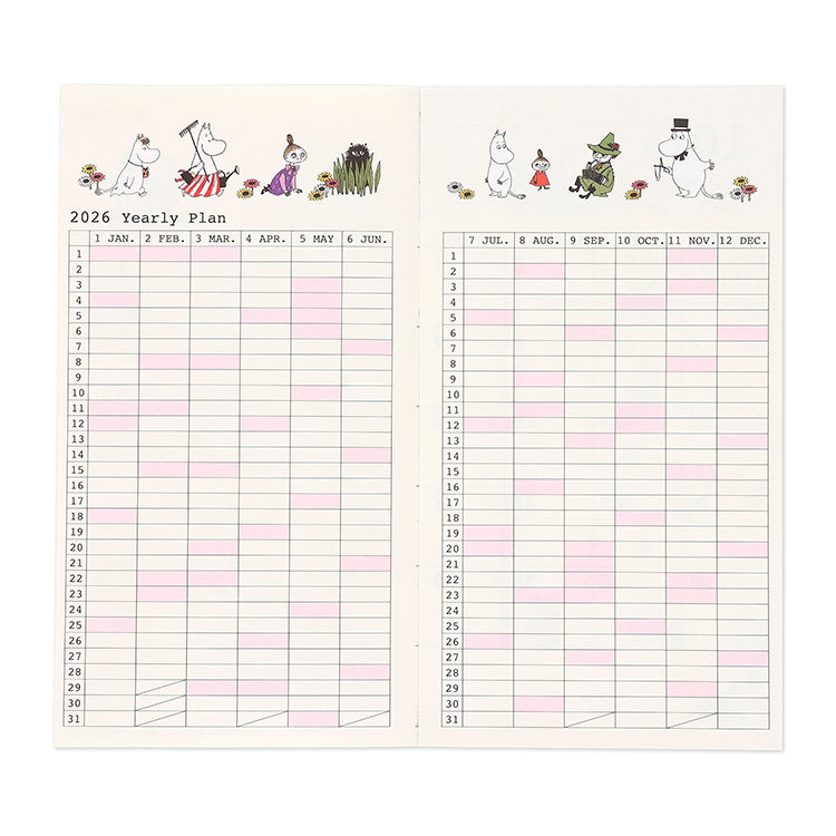 スリムマンスリーダイアリー（80th ALL STARS/仲間たち）845803【2025年10月始まり】▲SALE