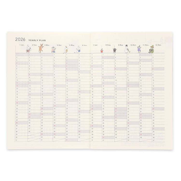 A5ファミリーマンスリーダイアリー（リトルミイ）845889【2025年12月始まり】▲SALE