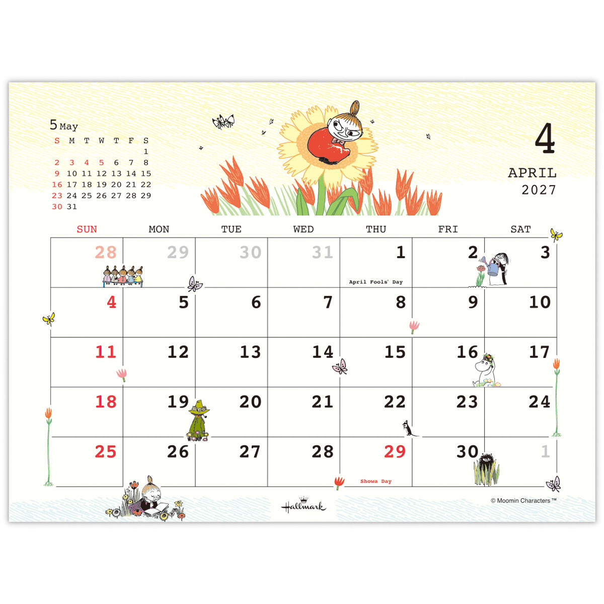 卓上カレンダー（リトルミイ）853372【2027年1月始まり】