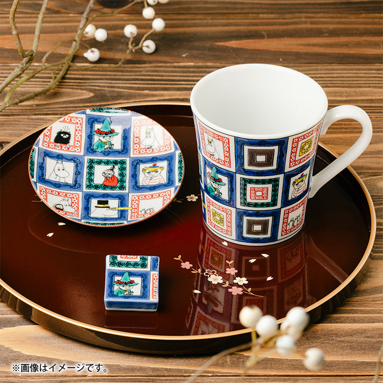 九谷焼　新品　角皿4枚　マグカップ2点 四寸角皿｜白花文様｜磁器｜九谷美陶園｜九谷焼｜和食器通販