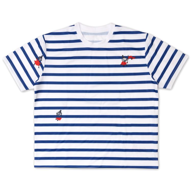 値下ゼンジン⭐メッシュTシャツ+キーホルダー　セット　L ドライメッシュTシャツ（リトルミイ/WH×NV）MM-9066 - MOOMIN SHOP
