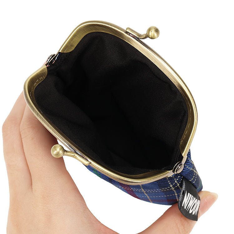 チェックジャガードがま口財布（アングリームーミン/BL）MM-9422