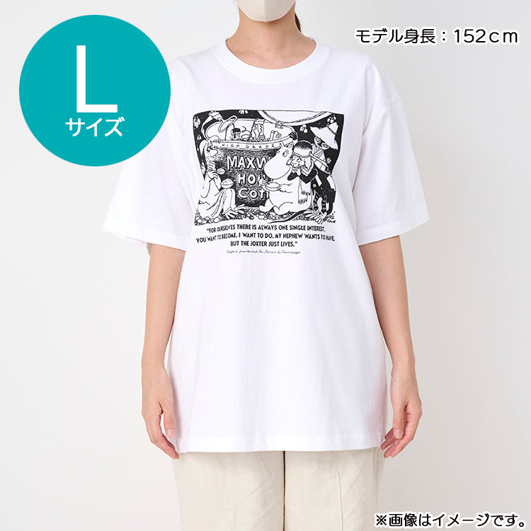 プレミアムTシャツLサイズ（ムーミンパパの思い出/海のオーケストラ号/WH）MM-9516