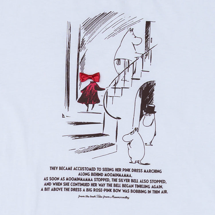 リボン付きTシャツ（階段/WH）MM-0208