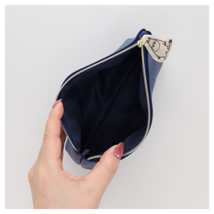 2月下旬頃お届け予定＊HIGHTIDE ファスナーポーチ（アングリームーミン/BL）MM120＜予約商品＞