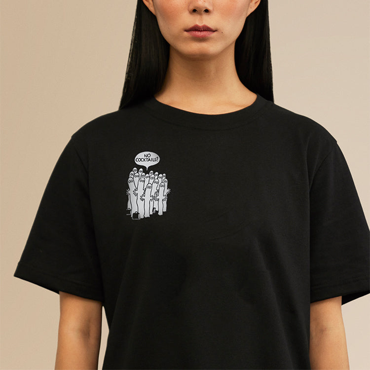 MOIKO リフレクターTシャツL（ニョロニョロ/ブラック）MOK140008