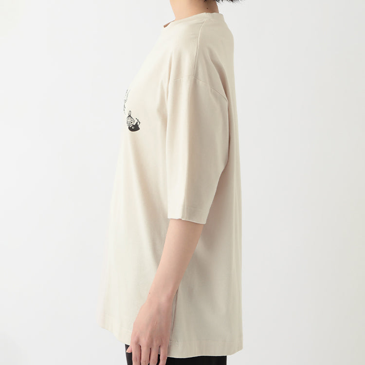 PeopleTree オーガニックコットンTシャツSサイズ（リトルミイ/ベージュ）MPOJ011-AG30'24