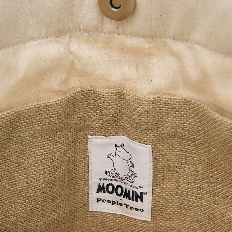 PeopleTree ジュートプリントビッグトートバッグ（船着き場でもの思いにふける）SAIAB5-21700001-37【航空便不可】