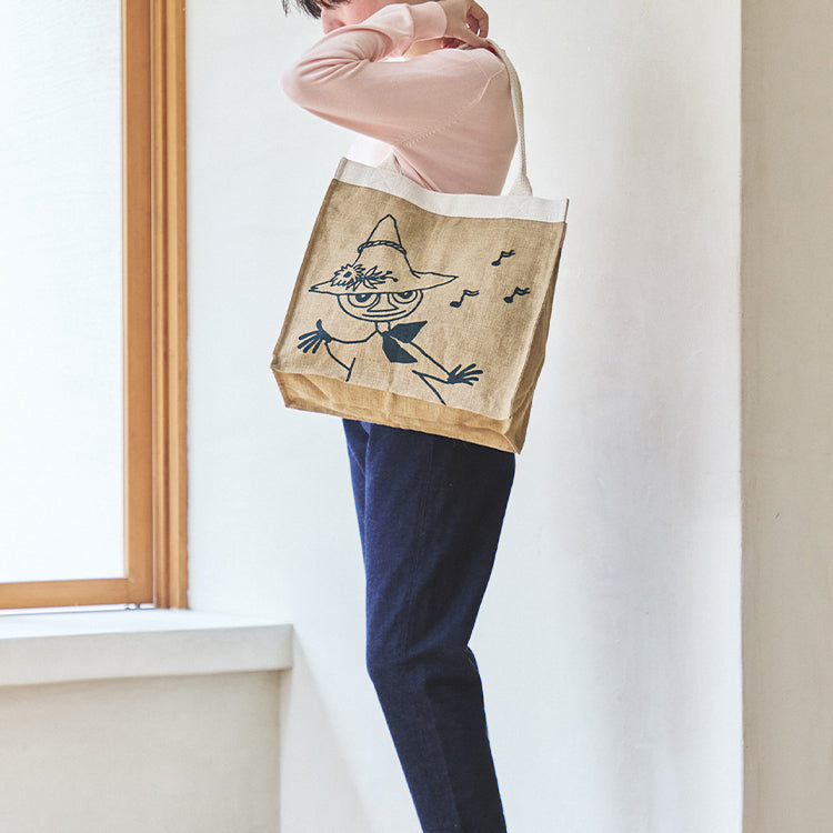 PeopleTree ジュートプリントトートバッグ（スナフキン）SAIAB6-21700101-40【航空便不可】