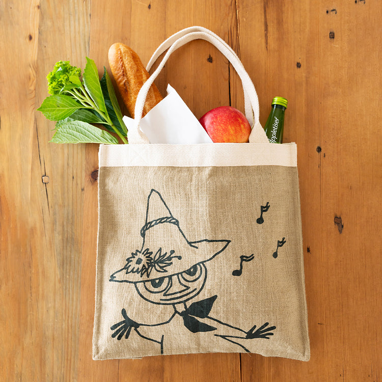 PeopleTree ジュートプリントトートバッグ（スナフキン）SAIAB6-21700101-40【航空便不可】