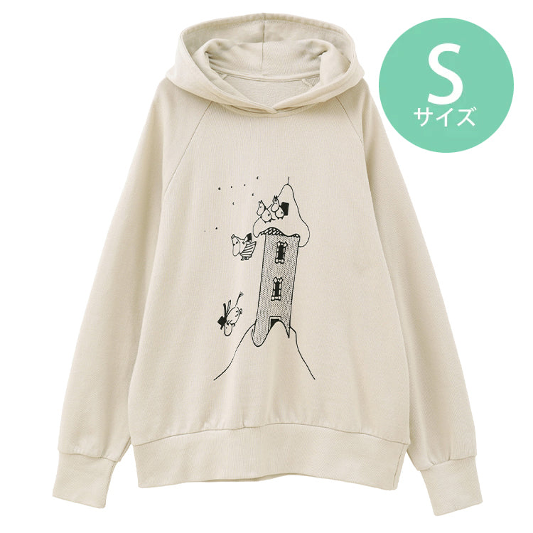 PeopleTree オーガニックコットン裏毛フーディーS（ムーミンやしき）MPOJ007-AG31'45