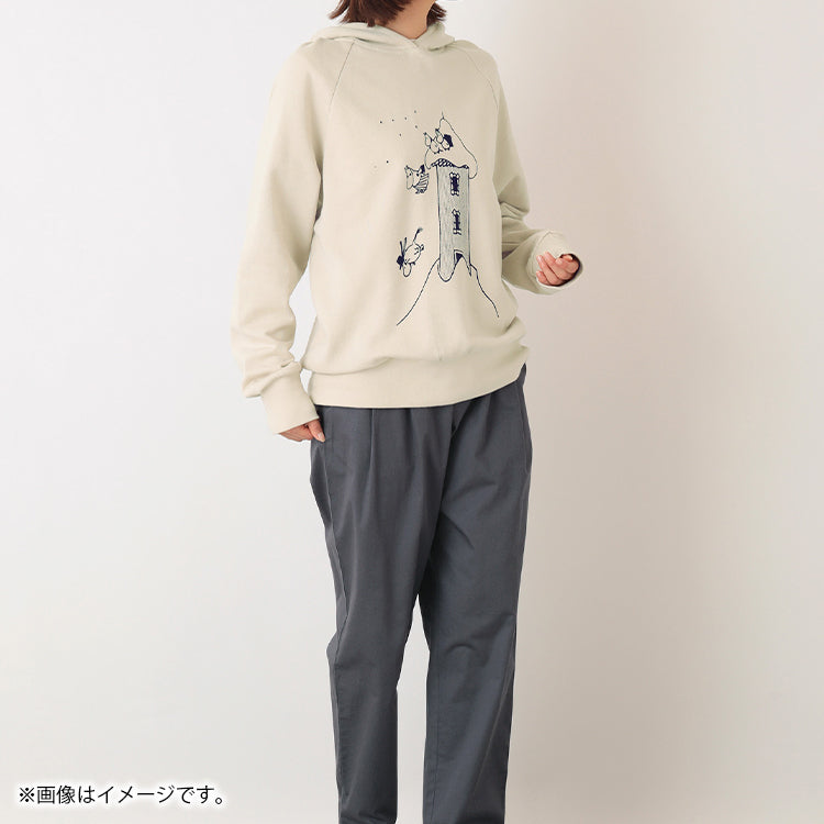 PeopleTree オーガニックコットン裏毛フーディーS（ムーミンやしき）MPOJ007-AG31'45