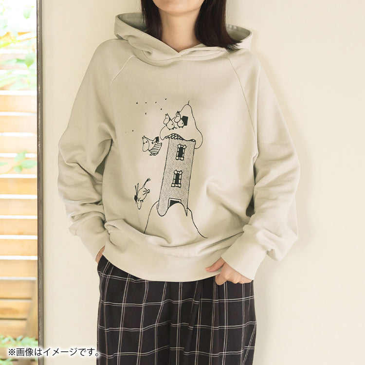 PeopleTree オーガニックコットン裏毛フーディーS（ムーミンやしき）MPOJ007-AG31'45
