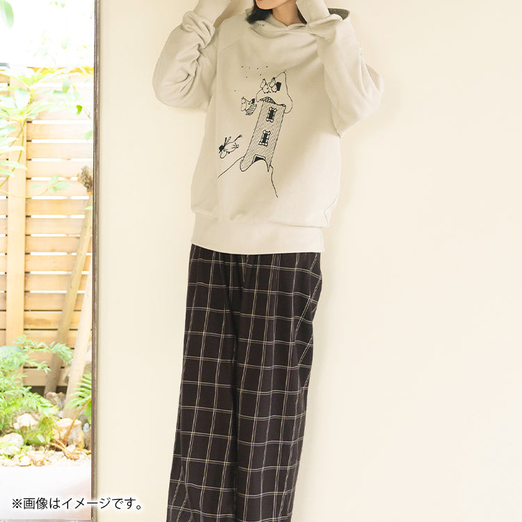PeopleTree オーガニックコットン裏毛フーディーS（ムーミンやしき）MPOJ007-AG31'45