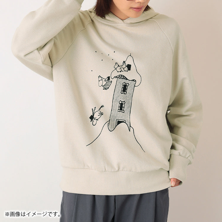 PeopleTree オーガニックコットン裏毛フーディーS（ムーミンやしき）MPOJ007-AG31'45