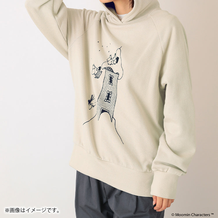 PeopleTree オーガニックコットン裏毛フーディーS（ムーミンやしき）MPOJ007-AG31'45