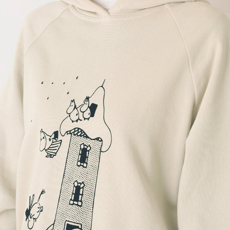 PeopleTree オーガニックコットン裏毛フーディーS（ムーミンやしき）MPOJ007-AG31'45