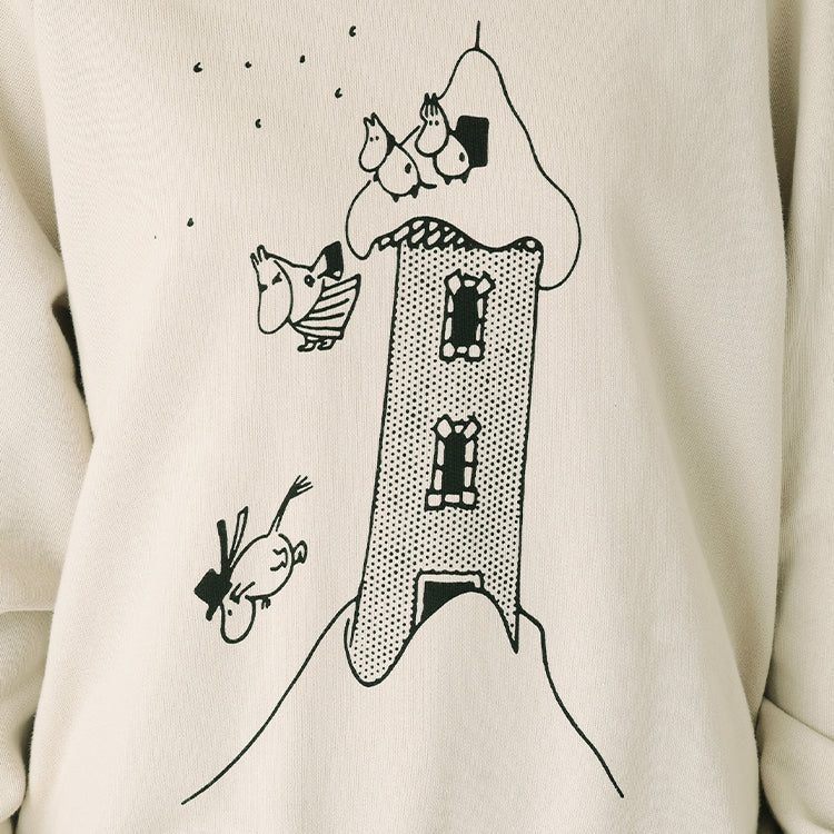 PeopleTree オーガニックコットン裏毛フーディーS（ムーミンやしき）MPOJ007-AG31'45