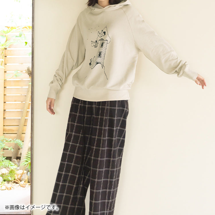 PeopleTree オーガニックコットン裏毛フーディーS（ムーミンやしき）MPOJ007-AG31'45