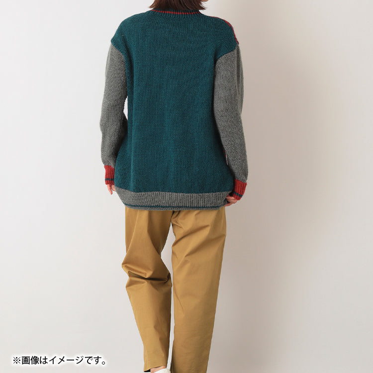 PeopleTree 手編みニットプルオーバー（ボーダー/リトルミイ