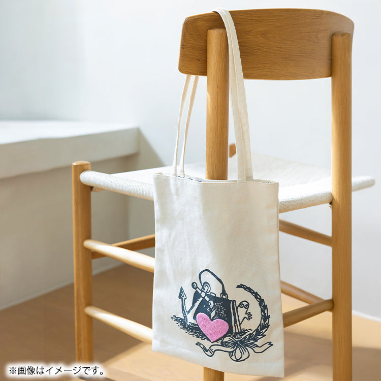 4月上旬頃お届け予定＊PeopleTree 手刺しゅうトート（ニョロニョロ/ハート）SAIAB6-A25'56＜予約商品＞