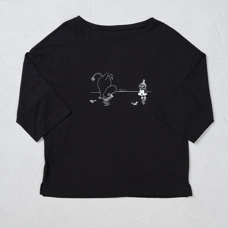 PeopleTree オーガニックコットン ビッグTシャツ（ムーミンとリトルミイ）LPOJ105-AG30-24